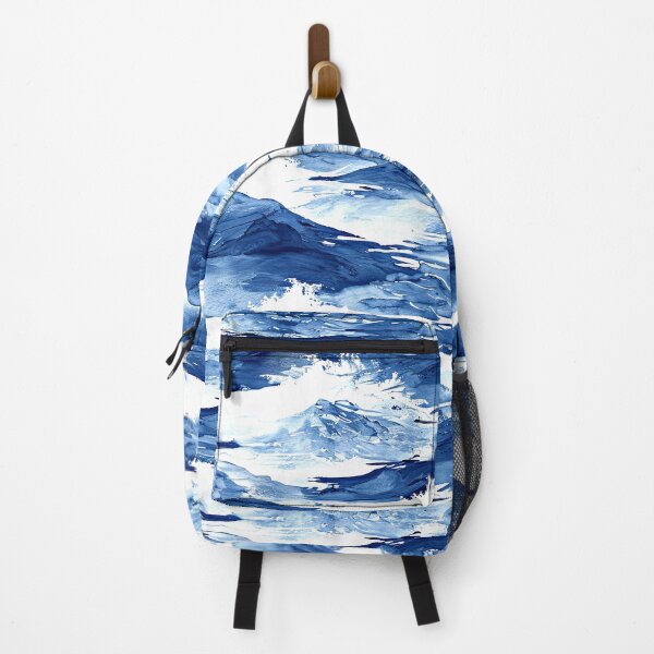 Item preview, Asian-Style Luxurious Blue Ocean Waves Abstract Art designed and sold by DEC02.