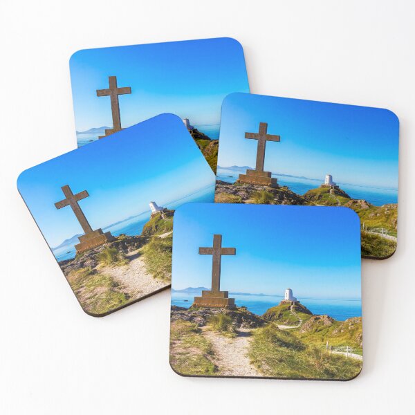 Item preview, Cross and lighthouse on Llanddwyn Island, Anglesey, Wales designed and sold by Kevin Hellon.
