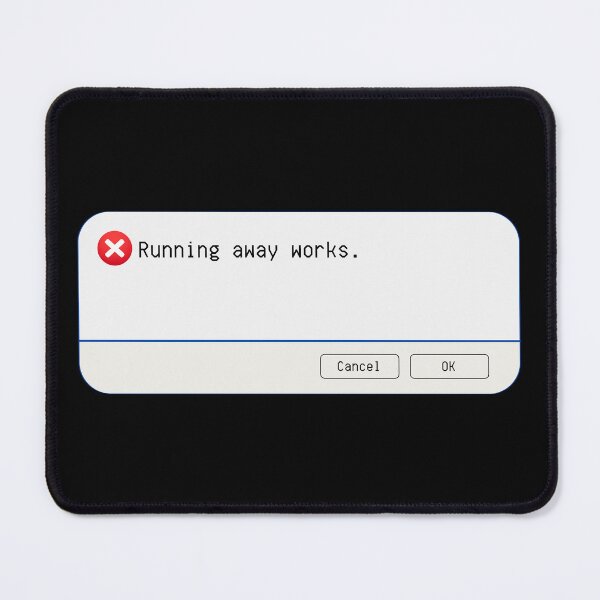 Item preview, UNEXPECTED ERROR: Running away works. - funny computer signs designed and sold by DesignsFromTW-S.