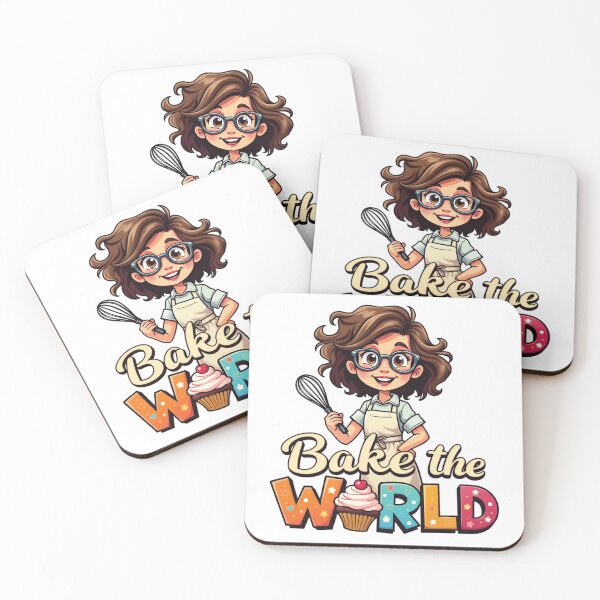 Item preview, Bake the World | Wholesome Baking-Inspired Typography Design for Kitchen Lovers designed and sold by PaintedPixels01.