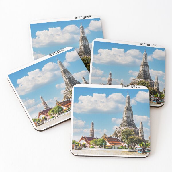 Item preview, Wat Arun or the Temple of Dawn on the Chao Phraya River in Bangkok, Thailand designed and sold by Kevin Hellon.