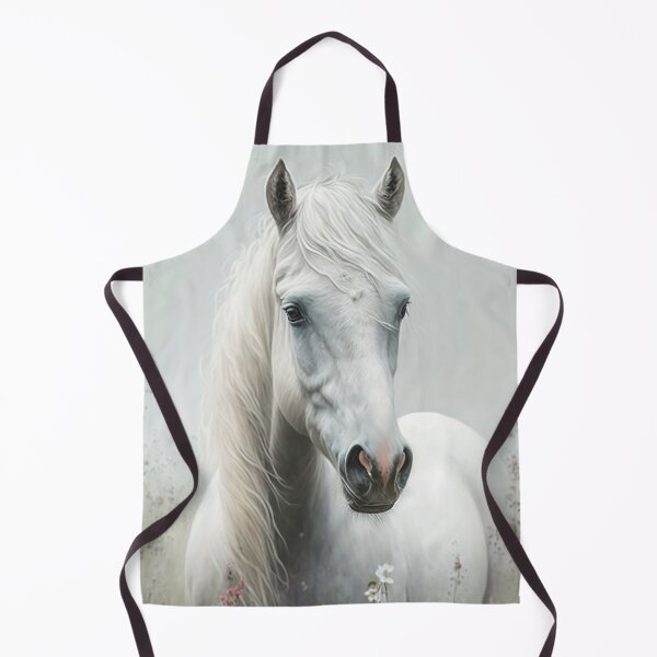 Item preview, White Horse in Flowers designed and sold by CritterWisdom.