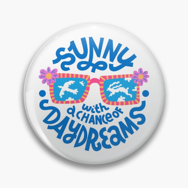 Item preview, Sunny with a Chance of Daydreams – Retro Sunglasses Summer Vibes Quote, Beach & Vacation Gift designed and sold by Natalia Mikhaleva.