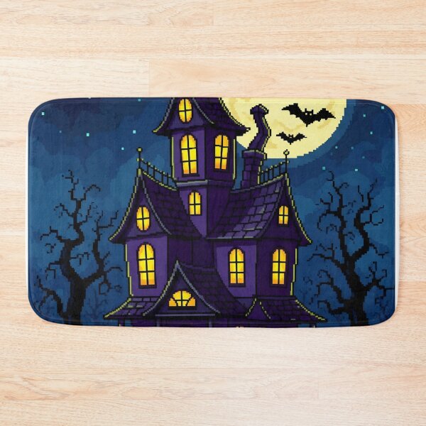 Item preview, Pixel Art Haunted House Sticker | Retro Gaming Halloween | 8-Bit Spooky Aesthetic designed and sold by StickyGuys.