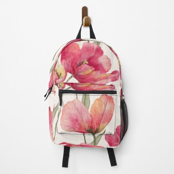 Item preview, Pink Parrot Tulips – Elegant Watercolor Seamless Botanical Pattern designed and sold by dawnleblanc55.