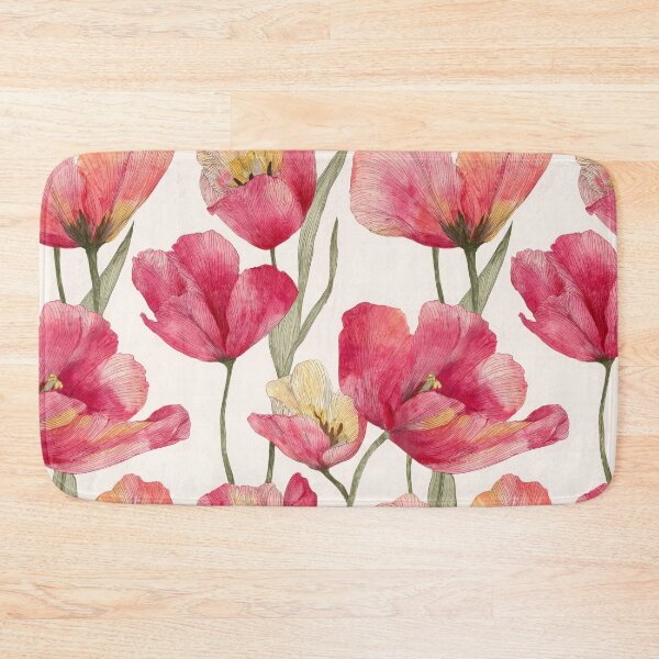 Item preview, Pink Parrot Tulips – Elegant Watercolor Seamless Botanical Pattern designed and sold by dawnleblanc55.
