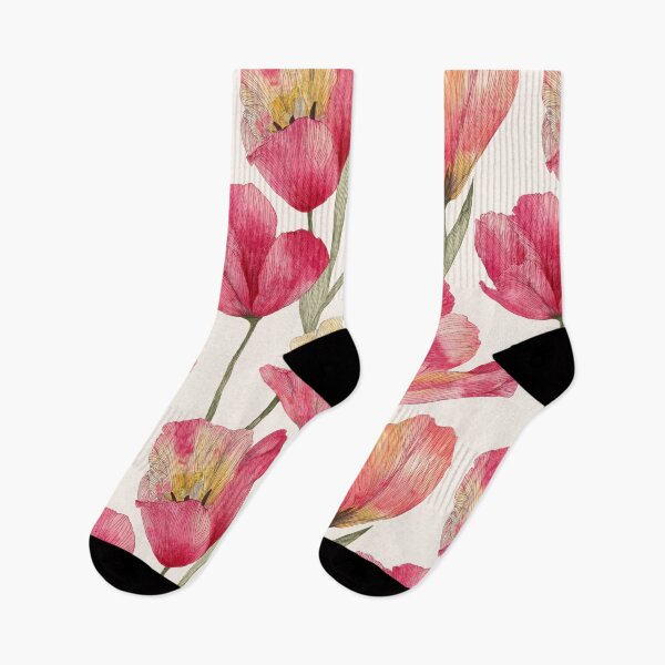 Item preview, Pink Parrot Tulips – Elegant Watercolor Seamless Botanical Pattern designed and sold by dawnleblanc55.