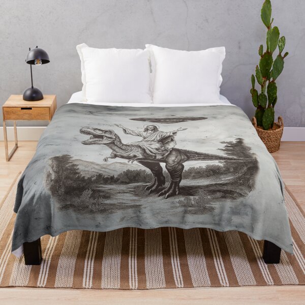 Item preview, Divine Dino Ride – Jesus, T-Rex & UFO Mayhem designed and sold by MysticOzzy.