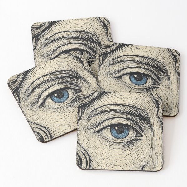 Item preview, Half Face Portrait – Blue-Eyed Girl Art Painting designed and sold by XcellentPlus.