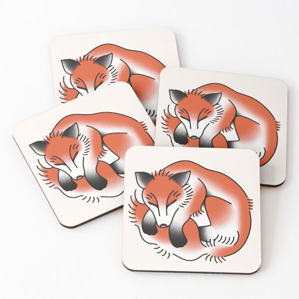 Item preview, Sleeping / Napping Orange Fox designed and sold by TradStickers.