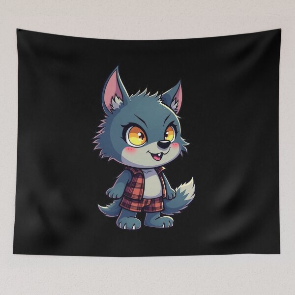 Item preview, Kawaii Chibi Werewolf Under Full Moon designed and sold by CBFreyjaArt.