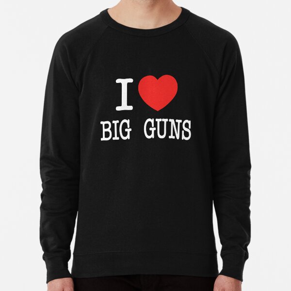 Item preview, I Love Big Guns | Bold Gym & Strength Training Typography Design for Fitness Lovers designed and sold by PaintedPixels01.