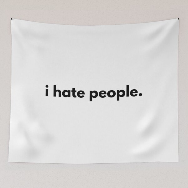 Item preview, I Hate People - Quote designed and sold by Trialloja.