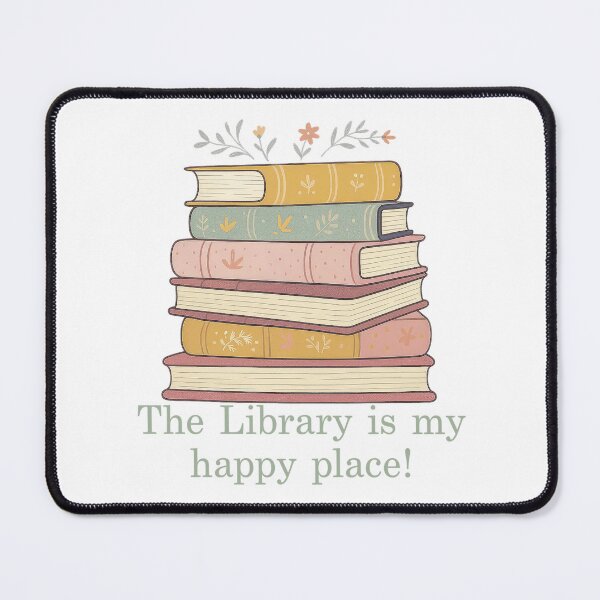 Item preview, The Library Is My Happy Place! Student Gift, Back to School designed and sold by SSustainable.
