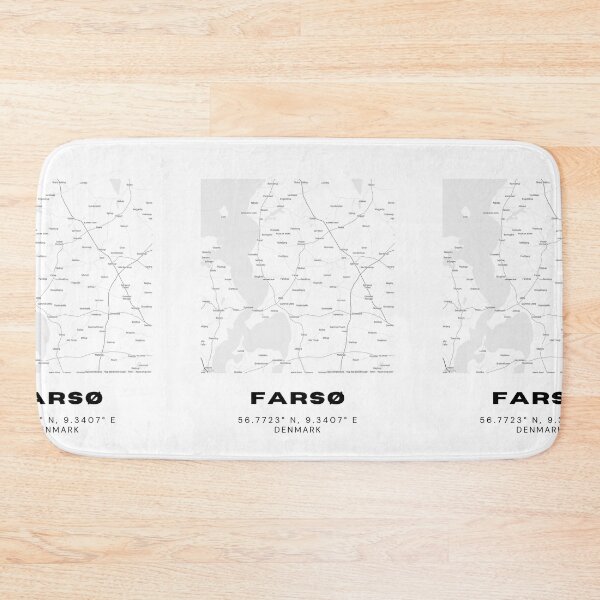 Item preview, Farsø Minimalist Denmark Map Print designed and sold by RM-Journey.