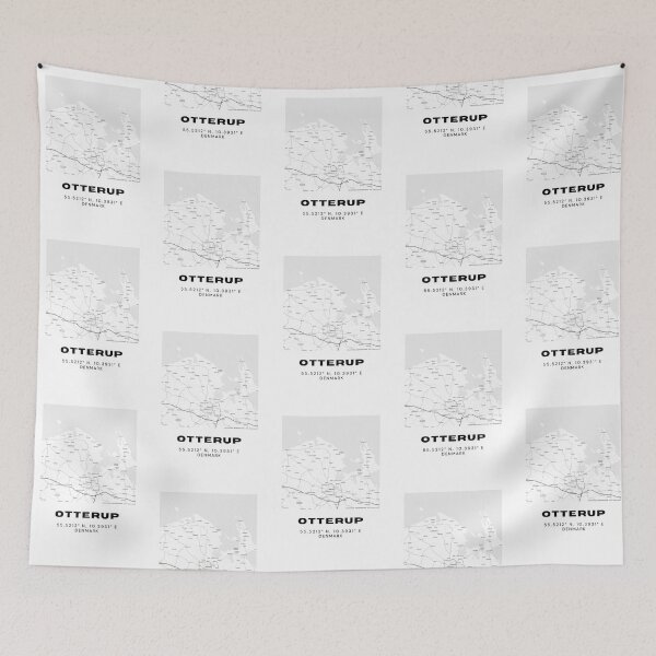 Item preview, Otterup Modern Map Print – Denmark Collection designed and sold by RM-Journey.