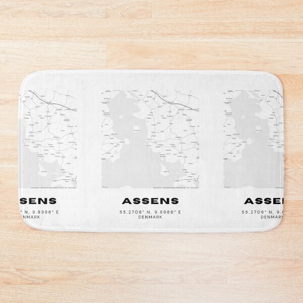 Item preview, Assens Minimalist Denmark Map Poster designed and sold by RM-Journey.