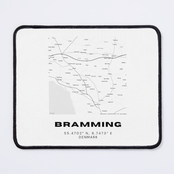 Item preview, Bramming Modern Denmark Map Poster designed and sold by RM-Journey.