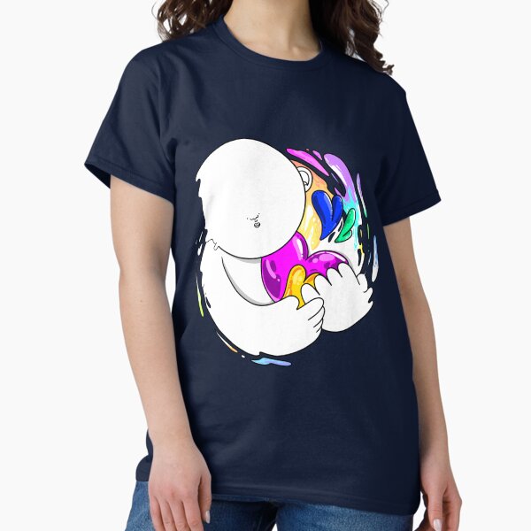 Item preview, Rainbow Heart Hug – Cute Minimal Character Illustration designed and sold by JJONGKO.