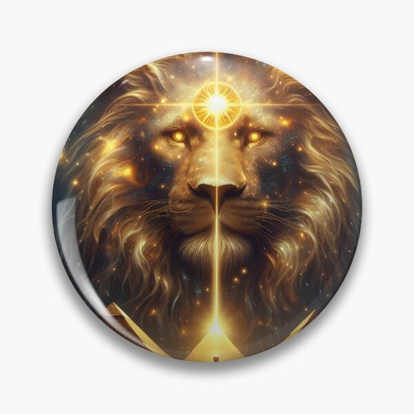 Item preview, Cosmic Lion's Gate Over Egyptian Pyramids designed and sold by The Cosmic Nexus.