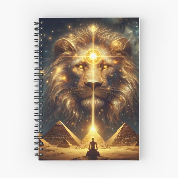 Item preview, Cosmic Lion's Gate Over Egyptian Pyramids designed and sold by The Cosmic Nexus.