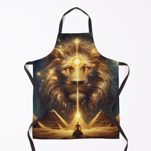 Item preview, Cosmic Lion's Gate Over Egyptian Pyramids designed and sold by The Cosmic Nexus.