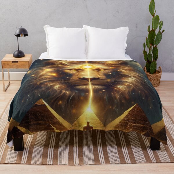 Item preview, Cosmic Lion's Gate Over Egyptian Pyramids designed and sold by The Cosmic Nexus.
