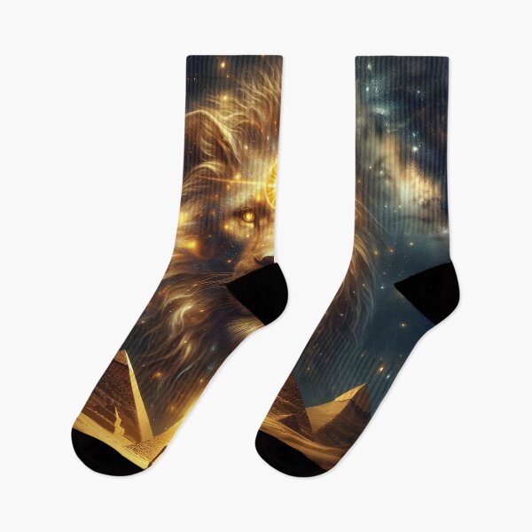 Item preview, Cosmic Lion's Gate Over Egyptian Pyramids designed and sold by The Cosmic Nexus.