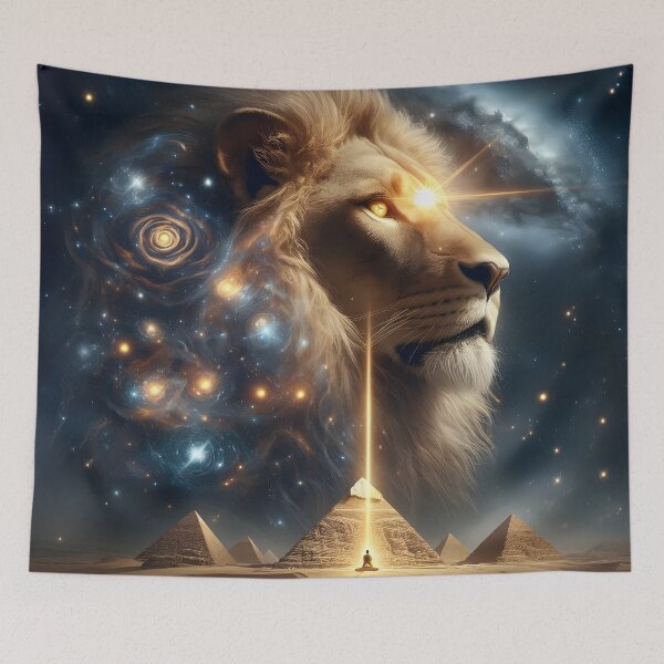 Item preview, Cosmic Lion's Gate Over The Pyramids Of Giza designed and sold by The Cosmic Nexus.