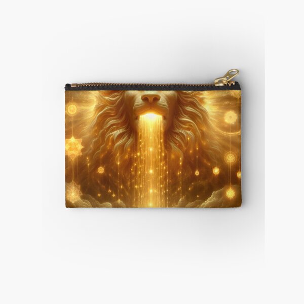 Item preview, A Celestial Lion Pours Golden Light Onto Figure designed and sold by The Cosmic Nexus.