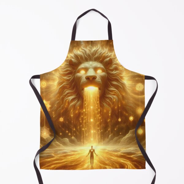 Item preview, A Celestial Lion Pours Golden Light Onto Figure designed and sold by The Cosmic Nexus.