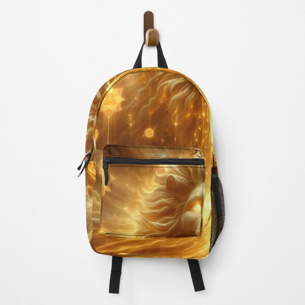 Item preview, A Celestial Lion Pours Golden Light Onto Figure designed and sold by The Cosmic Nexus.