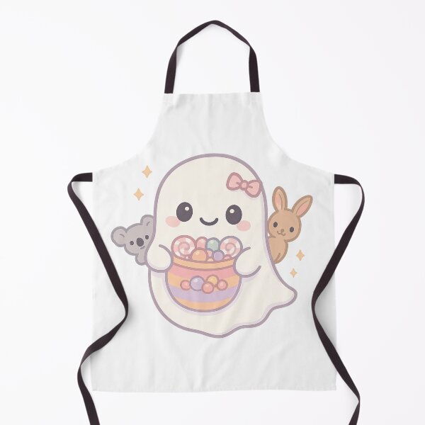 Item preview, Cute Ghost with Candy, Koala and Bunny – Kawaii Pastel Halloween Design designed and sold by POPDOTSHOP.