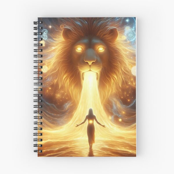 Item preview, Celestial Lion Breathes Golden Light Upon A Woman designed and sold by The Cosmic Nexus.