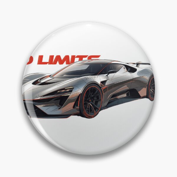Item preview, No Limits — Futuristic Gray and Red Supercar designed and sold by  Gabrielasmar Automotive art.