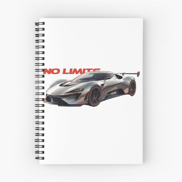 Item preview, No Limits — Futuristic Gray and Red Supercar designed and sold by  Gabrielasmar Automotive art.