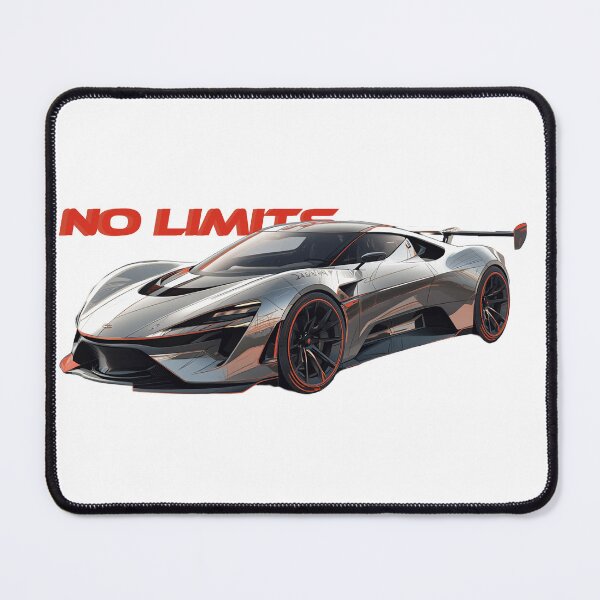 Item preview, No Limits — Futuristic Gray and Red Supercar designed and sold by  Gabrielasmar Automotive art.