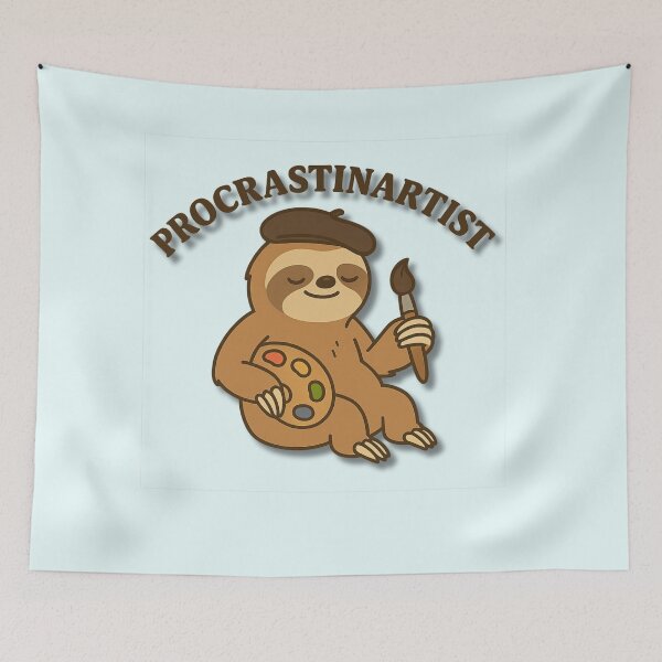Item preview, Procrastinartist – Funny Lazy Sloth Artist Design for Creative Minds designed and sold by konthai.familyart.