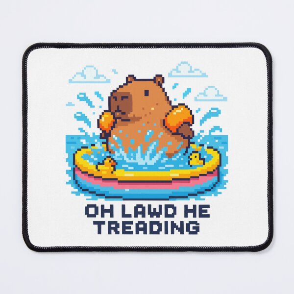 Item preview, Capybara Float Party in Pixel designed and sold by NaturePixel.