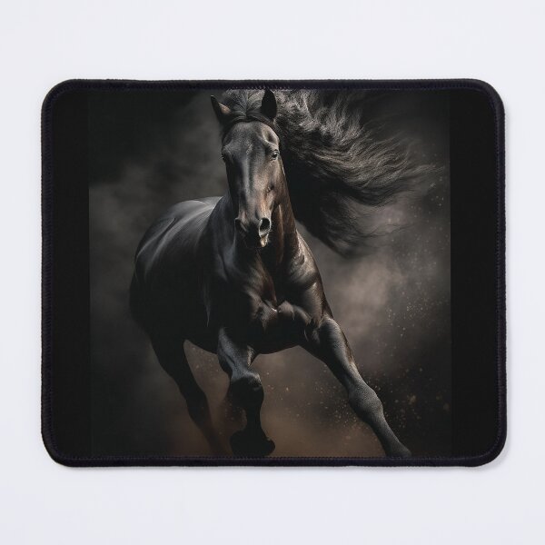 Item preview, Brown/Black Stallion running portrait designed and sold by CritterWisdom.