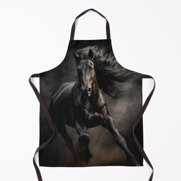 Item preview, Brown/Black Stallion running portrait designed and sold by CritterWisdom.