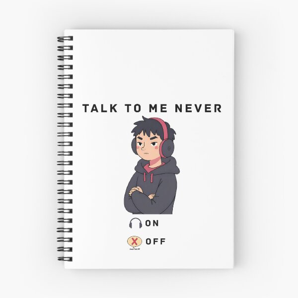 Item preview, Small Talk Off – Grumpy Boy with Headphones | Funny Introvert Design designed and sold by SDesignsUSA.