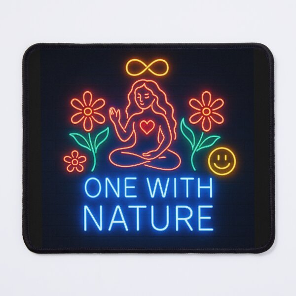 Item preview, One With Nature – Radiant Self Love, Joy, and Oneness Neon Art designed and sold by AATGShop.
