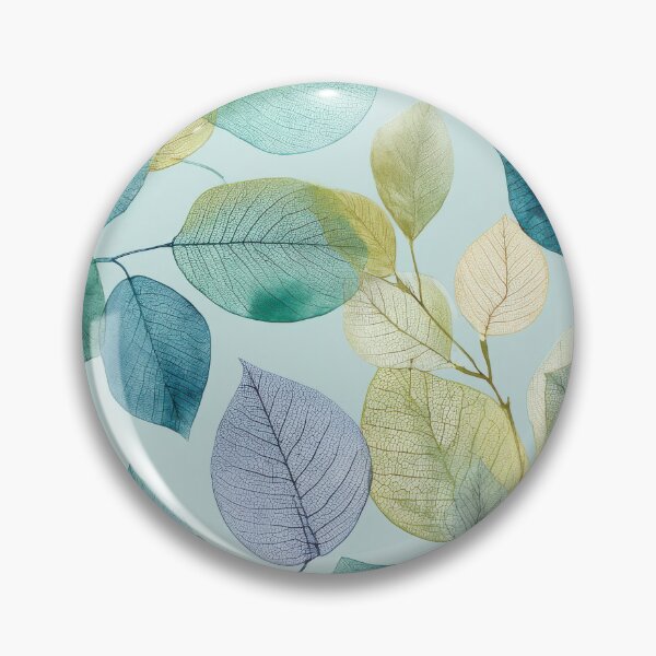 Item preview, Translucent Leaf Skeletons – Aqua and GoldSeamless Botanical Pattern designed and sold by dawnleblanc55.