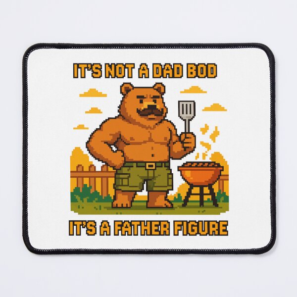 Item preview, Pixel Dad Bear BBQ Flex designed and sold by NaturePixel.