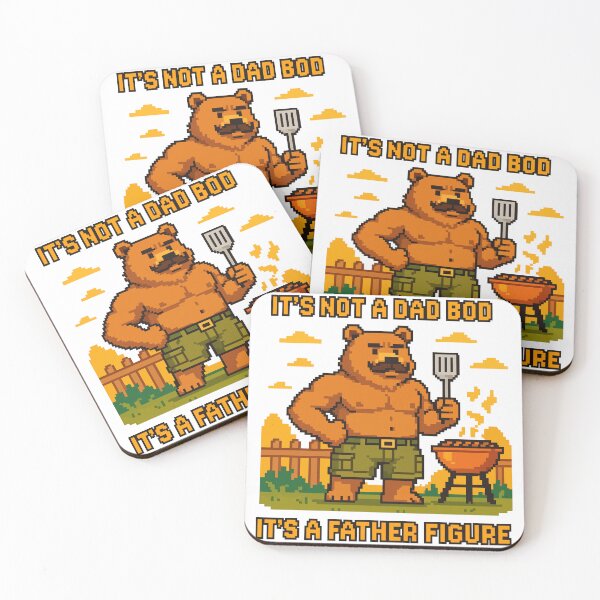Item preview, Pixel Dad Bear BBQ Flex designed and sold by NaturePixel.