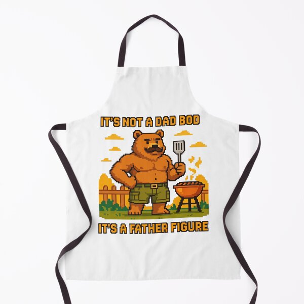 Item preview, Pixel Dad Bear BBQ Flex designed and sold by NaturePixel.