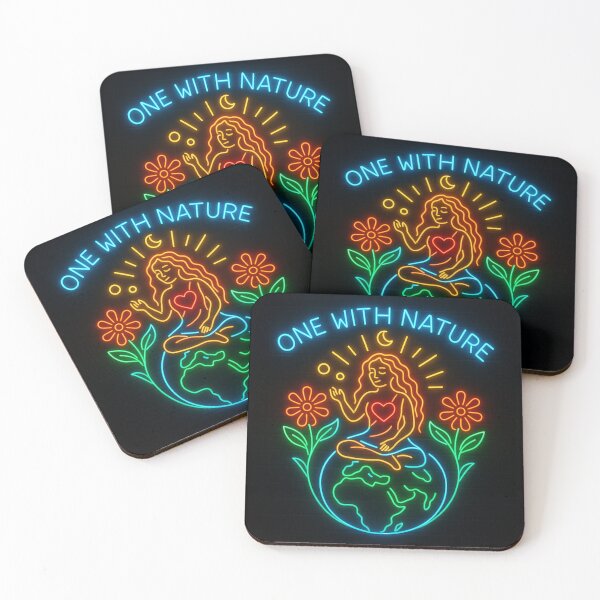 Item preview, One With Nature – Vibrant Neon Design for Mindfulness designed and sold by AATGShop.