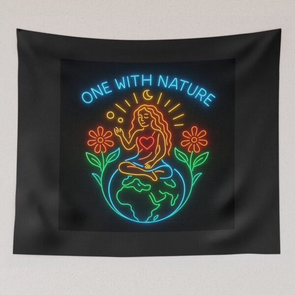 Item preview, One With Nature – Vibrant Neon Design for Mindfulness designed and sold by AATGShop.