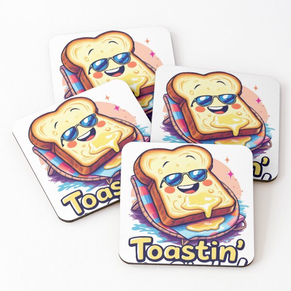 Item preview, A cartoon toasting sandwich with a slice of cheese on it designed and sold by cafegrafis.